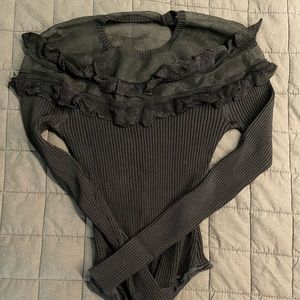 Intermix Mesh knit long sleeve body suit